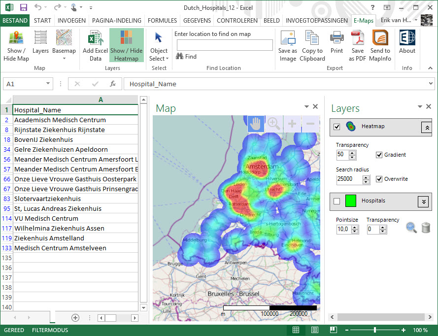 14 dagen Excel E-Maps