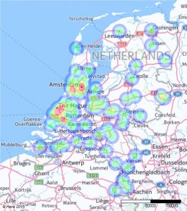 Adressen V&D HeatMap